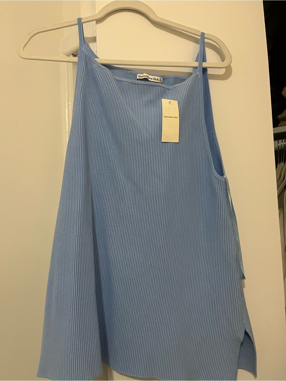 Abercrombie & Fitch Sky Blue Ribbed Swing Cami Tank
